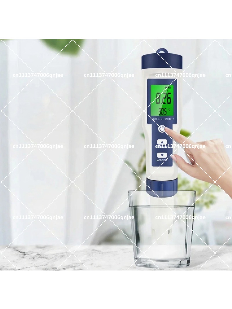 Ph Meter Digital Water Tester - 5-in-1 digitale waterkwaliteitstester: pH-, TDS-, EC-,