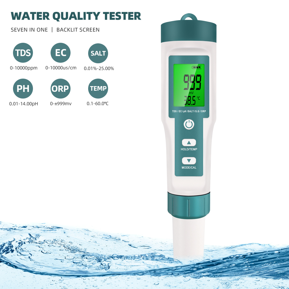 7-in-1 PH TDS EC ORP Zoutgehal - Ph Meter Digital Water Tester recensie en prijs