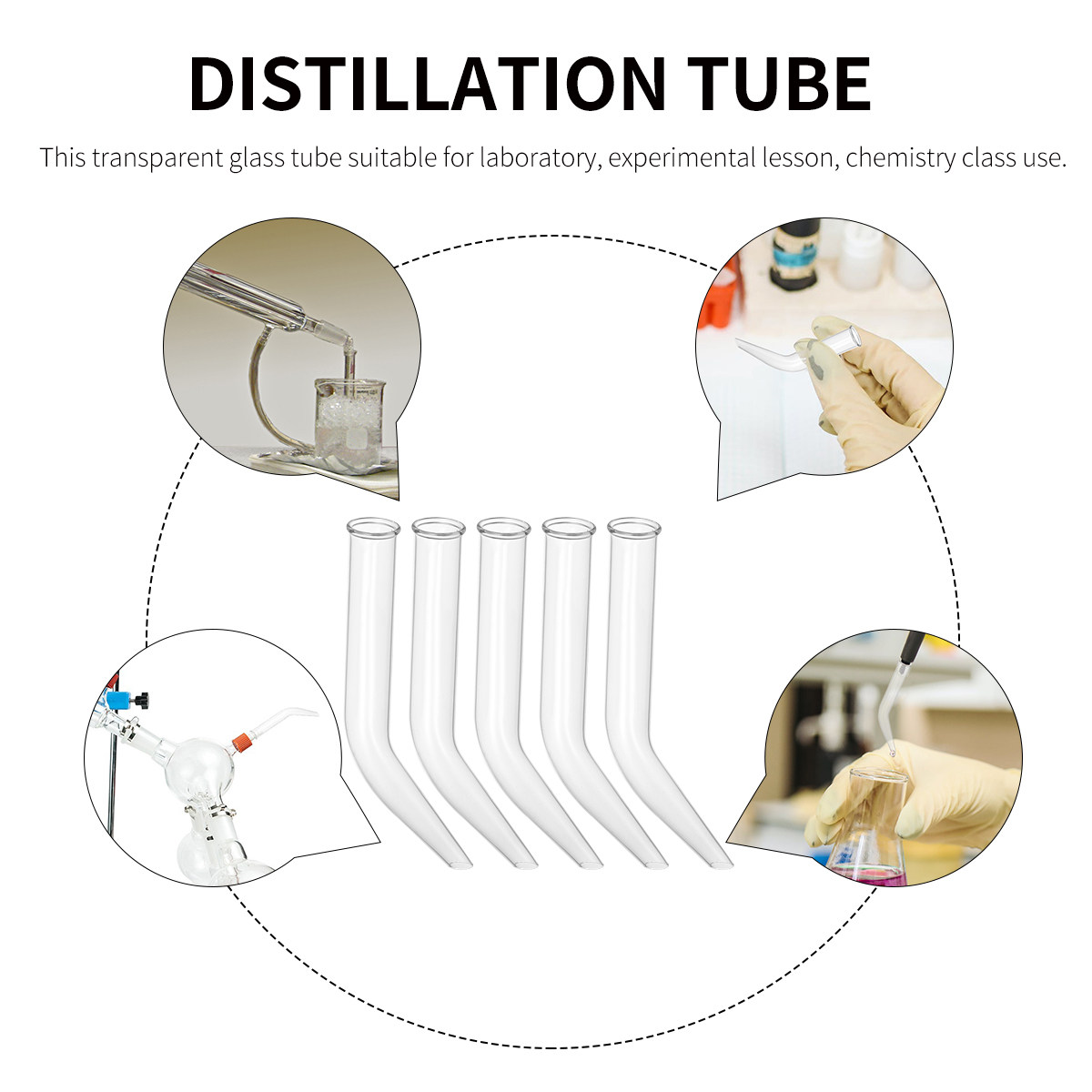 5 stuks glazen destillatiebuis - Lab Equipment recensie en prijs